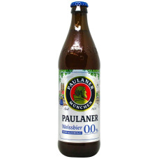 Пиво Paulaner Hefe-Weissbier Non-alcoholic светлое нефильтрованное 0,5л