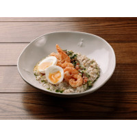 Овсяная каша с креветками и яйцом 330 г