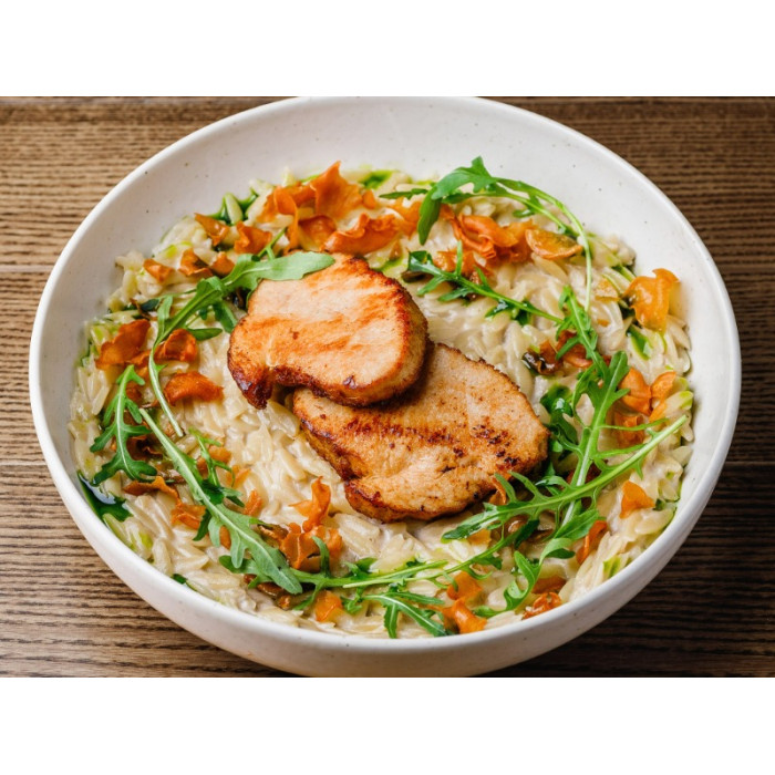 Паста Орзо с индейкой и соусом из белых грибов 400 г Паста Орзо с индейкой и соусом из белых грибов 400 г