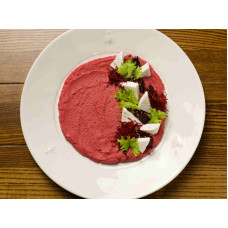 Хумус з буряка та веганським грецьким сиром