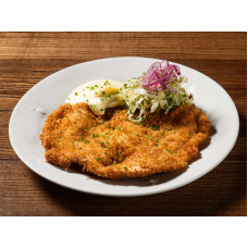 Курячий шніцель з пюре та салатом 450 г