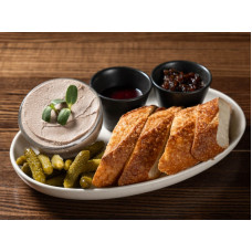 Паштет курячий зі смородиновим та цибулевим конфітюрами 320 г